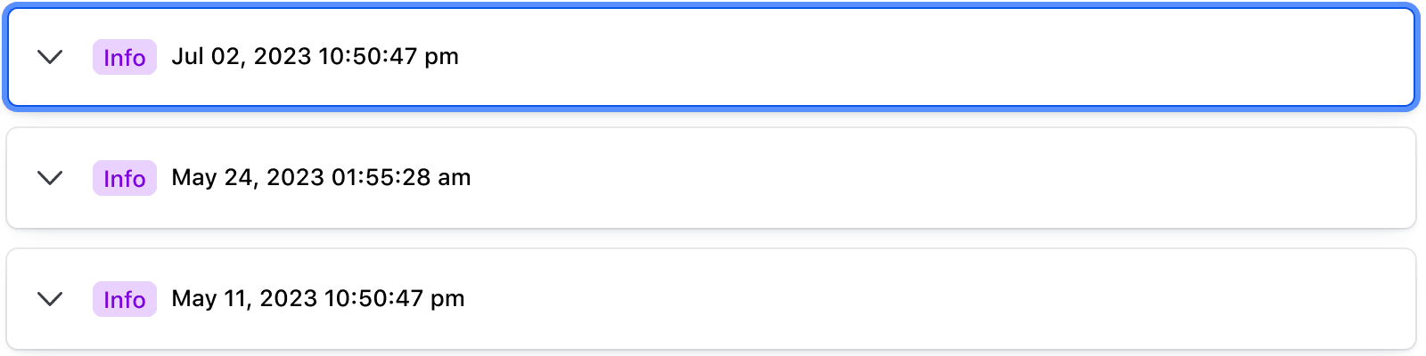 Keyboard accordion navigation example